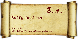 Baffy Amelita névjegykártya
